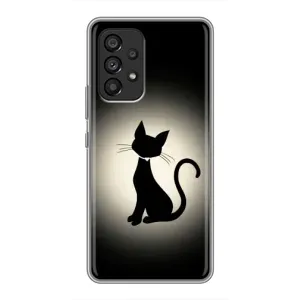 Чохол з принтом для Samsung Galaxy A53 (5G) (AlphaPrint) Модні коти (Силует котика)