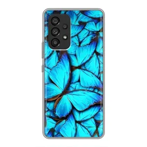 Чохол з принтом для Самсунг Галаксі A53 (5G) - (Прикольні) (AlphaPrint) (Сині метелики)
