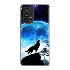 Захисні чохли для Самсунг Галаксі A53 (5G) (AlphaPrint) (ХІТ продаж) ВОВК (Вовк на місяць)