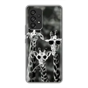 Чехол с принтом «Жирафы в очках» для Samsung Galaxy A53 (5G)