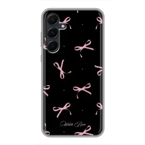 Чехол с бантиками на Самсунг А55 (5G) (Банты на черном)