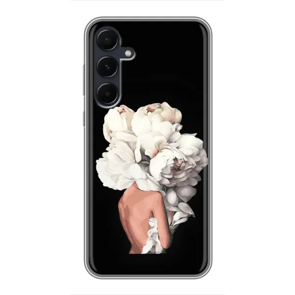 Чехол с принтом «Белые цветы» для Samsung Galaxy A55 Чехол с принтом «Белые цветы» для Samsung Galaxy A55