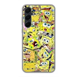 Чехол с принтом «Эмоции Спанч Боба» для Samsung Galaxy A55