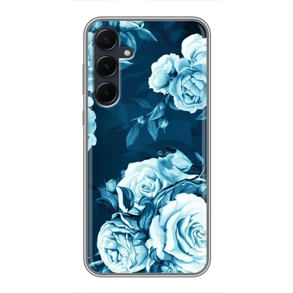 Чехол с принтом «Голубые Бутоны» для Samsung Galaxy A55 Чехол с принтом «Голубые Бутоны» для Samsung Galaxy A55