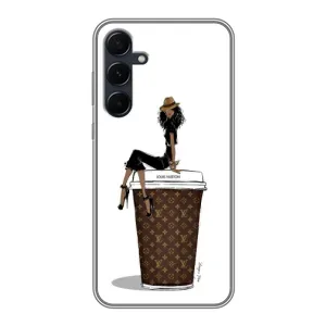 Чехол с принтом «кофе LOUIS VUITTON» для Samsung Galaxy A55