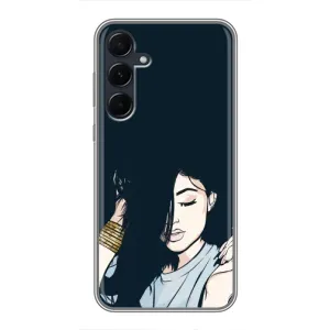 Чехол с печатью для Samsung Galaxy A55 - (Мода) (AlphaPrint) (Красивая девочка)