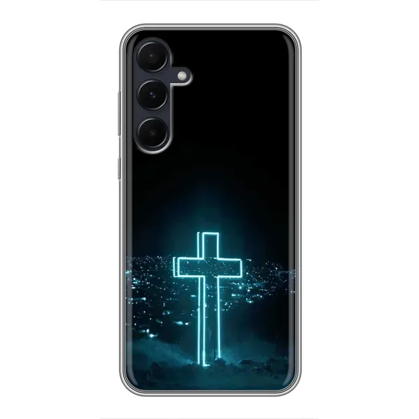 Чехол с принтом «Крест и город» для Samsung Galaxy A55 Чехол с принтом «Крест и город» для Samsung Galaxy A55