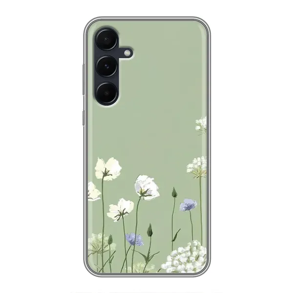 Чохол з принтом «Квіти на зеленому» для Samsung Galaxy A55