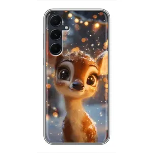 Чехол с принтом «Олененок среди гирлянд» для Samsung Galaxy A55