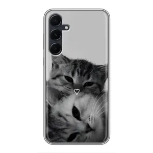 Чехол с рисунком кот на Samsung Galaxy A55 (Пара котов)