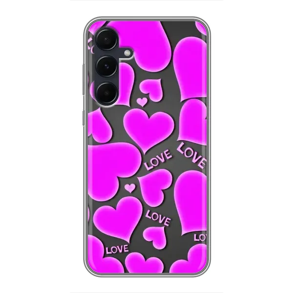 Чехол с принтом «Pink hearts» для Samsung Galaxy A55 Чехол с принтом «Pink hearts» для Samsung Galaxy A55