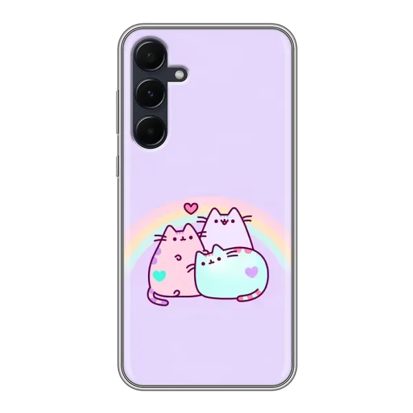 Чохол з принтом «Радужний котик» для Samsung Galaxy A55 Чохол з принтом «Радужний котик» для Samsung Galaxy A55