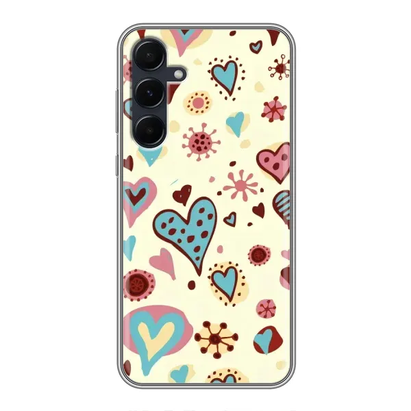 Чехол с принтом «Сердечки» для Samsung Galaxy A55 Чехол с принтом «Сердечки» для Samsung Galaxy A55