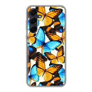 Чехол с принтом для Самсунг А55 (5G) - (Прикольные) (AlphaPrint) (Яркие бабочки)