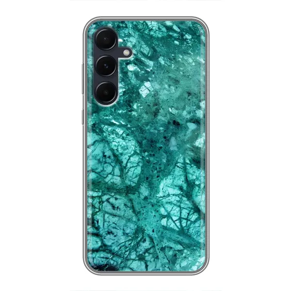 Чохол з принтом «Зелений мрамор» для Samsung Galaxy A55
