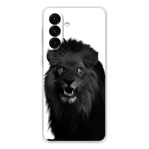 Чехлы с картинками животных Samsung Galaxy A56 5G (Черный ЛЕВ)