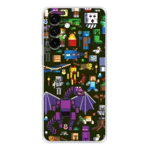 Чохол Майнкрафт на Samsung Galaxy A56 5G (AlphaPrint) Minecraft (Колаж Майнкрафт)