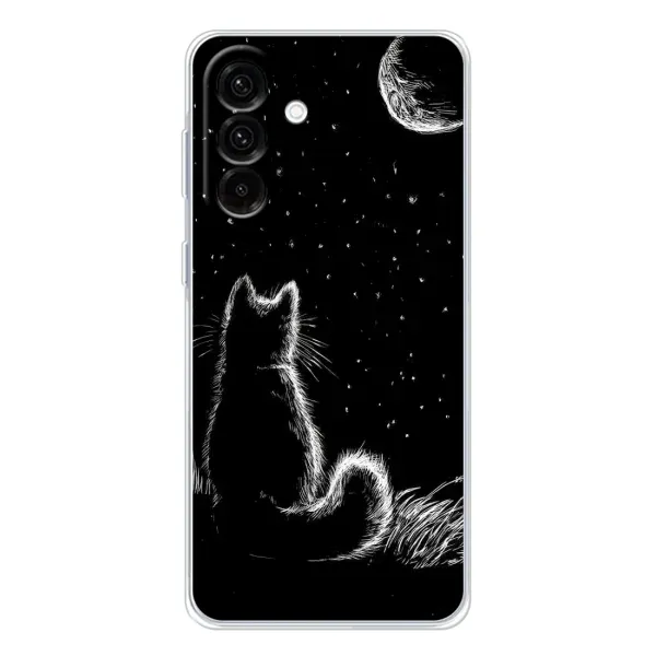 Чехол с принтом «Котик и луна» для Samsung Galaxy A56 5G