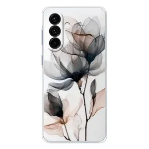 Чехол с цветочным принтом на Гелекси А56 5G (Цветы на белом)