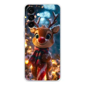 Яскравий чохол для Samsung Galaxy A56 5G з Зимові Оленята (Олень з шарфом)