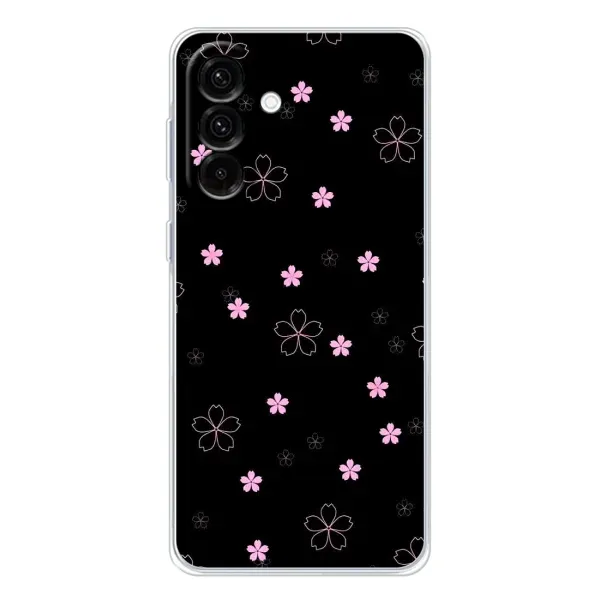 Чехол с принтом «Розовые цветы на черном» для Samsung Galaxy A56 5G Чехол с принтом «Розовые цветы на черном» для Samsung Galaxy A56 5G