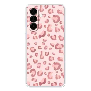 Чехол с розовым рисунком для Samsung Galaxy A56 5G (Розовый леопард)