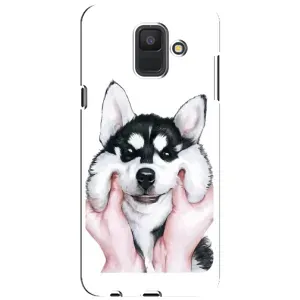 Чехлы с собаками для Samsung Galaxy A6 2018, A600F (VPrint) (Довольный Хаски)