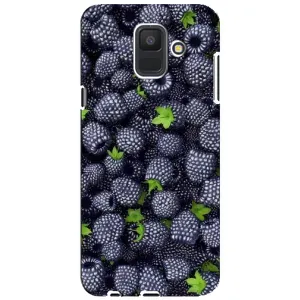Чехлы с Фруктами для Samsung Galaxy A6 2018, A600F (VPrint) (Ежевика)