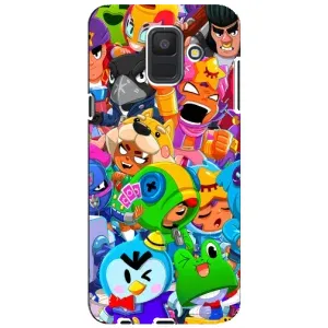 Чехлы Brawl Stars для Samsung Galaxy A6 2018, A600F (AlphaPrint) (Герои Бравл Старс)