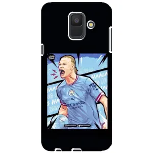 Чехлы с футболистом Ерлинг Холанд для Samsung Galaxy A6 2018, A600F (AlphaPrint) (гол Эрлинг Холланд)