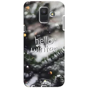 Новогодние, Праздничные Чехлы для Samsung Galaxy A6 2018, A600F - 2024 год (Hello winter)