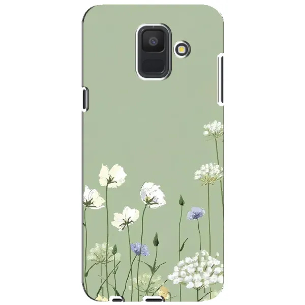 Чехол с принтом «Цветы на зеленом» для Samsung Galaxy A6 2018 (A600F)