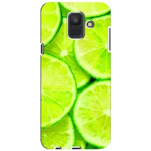 Чехлы с Фруктами для Samsung Galaxy A6 2018, A600F (VPrint) (Лайм)