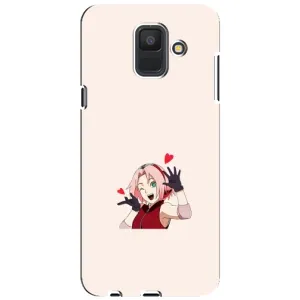 Чехлы Персонажи Аниме Наруто для Samsung Galaxy A6 2018, A600F (AlphaPrint) (Лайк Сакура)