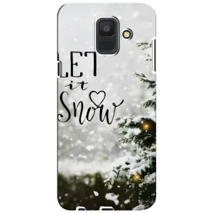 Новогодние, Праздничные Чехлы для Samsung Galaxy A6 2018, A600F - 2024 год (Let it snow)