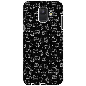Чехол с принтом для Samsung Galaxy A6 2018, A600F (AlphaPrint) Модные коты (Меленькие котики)