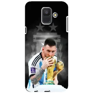 Чехлы для Samsung Galaxy A6 2018, A600F (Leo чемпион) (AlphaPrint) (Месси Чемпион)