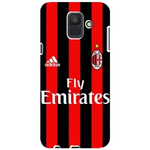 Чехлы для Samsung Galaxy A6 2018, A600F (VPrint) - Футбольные клубы (Milan)