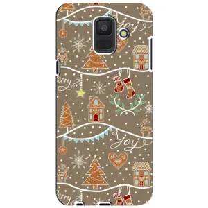 Новогодние, Праздничные Чехлы для Samsung Galaxy A6 2018, A600F - 2024 год (Новогодние пряники)