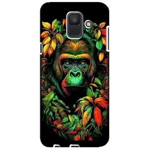Чехол с Обезьянами Samsung Galaxy A6 2018, A600F - (AlphaPrint) (Обезьяна в тропиках)