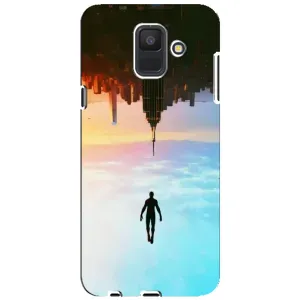 Чехол с человеком пауком для Samsung Galaxy A6 2018, A600F - (AlphaPrint) (Паук человек)
