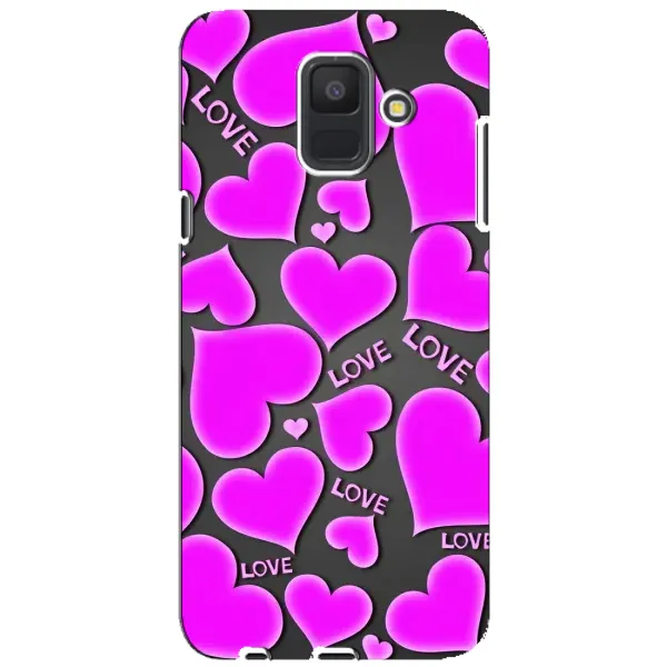 Чехол с принтом «Pink hearts» для Samsung Galaxy A6 2018 (A600F) Чехол с принтом «Pink hearts» для Samsung Galaxy A6 2018 (A600F)