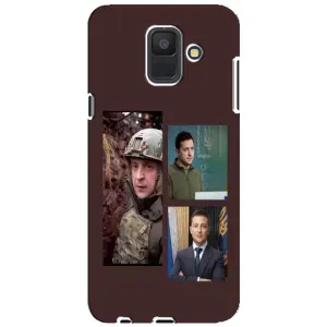 Чехол для Samsung Galaxy A6 2018, A600F (AlphaPrint - с принтом Зеленского) (Президент)