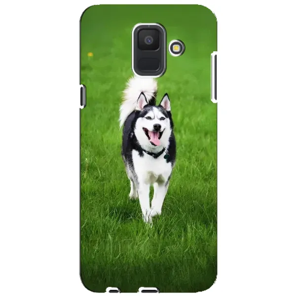 Чехол с принтом «Радостный Хаски» для Samsung Galaxy A6 2018 (A600F)