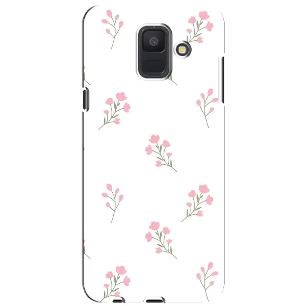 Чехол с принтом «Розовые цветы» для Samsung Galaxy A6 2018 (A600F)