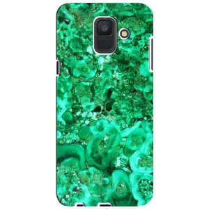 Мраморный чехол на Samsung Galaxy A6 2018, A600F (VPrint) (Салатный Мрамор)