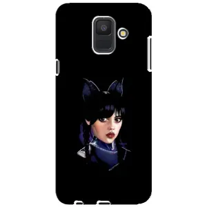 Чехлы Венсдей на Samsung Galaxy A6 2018, A600F Уэнсдей (AlphaPrint) (серьезная Уэнздей)