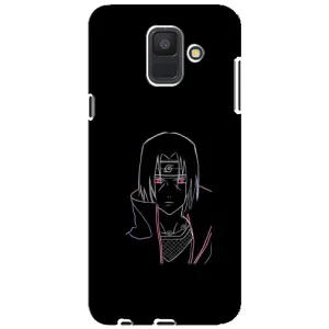 Чехлы на тему: Итачи Учиха для Samsung Galaxy A6 2018, A600F (AlphaPrint) (силуэт Итачи)