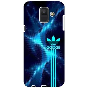 Чехлы Адидас для Samsung Galaxy A6 2018, A600F (AlphaPrint) (Синий Адидас)