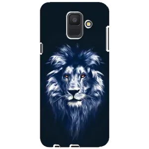 Чехол со Львом для Samsung Galaxy A6 2018, A600F (VPrint) (Синий Лев)